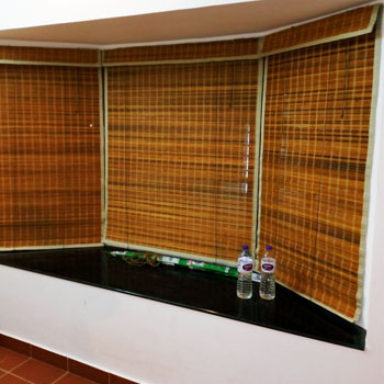 Natural Bamboo Blinds with Light-Filtering Liners