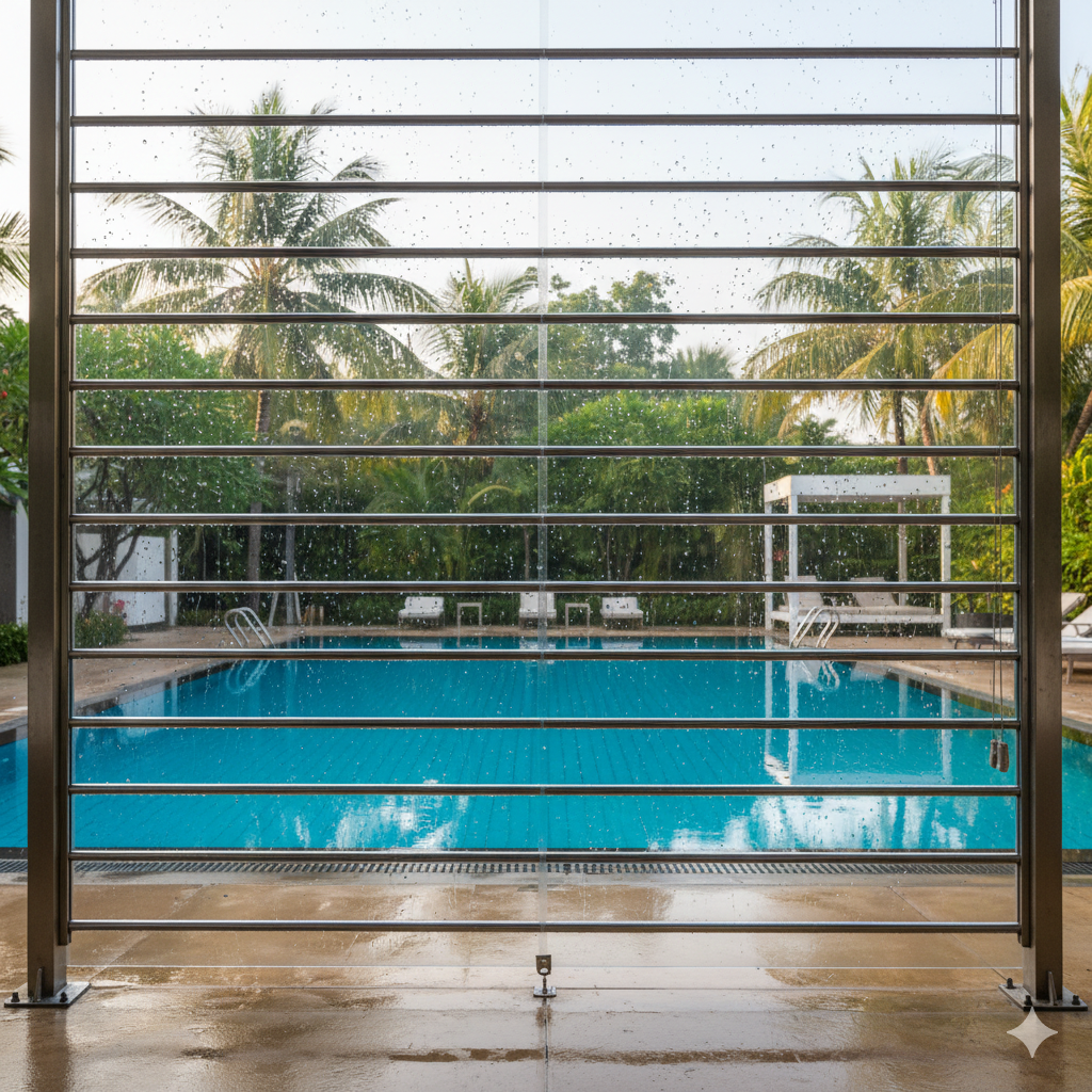 Clear Monsoon Blinds Installation